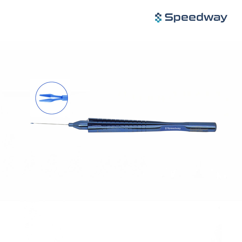 Speedway Vitreoretinal Serrated Forceps Straight 25G Titanium