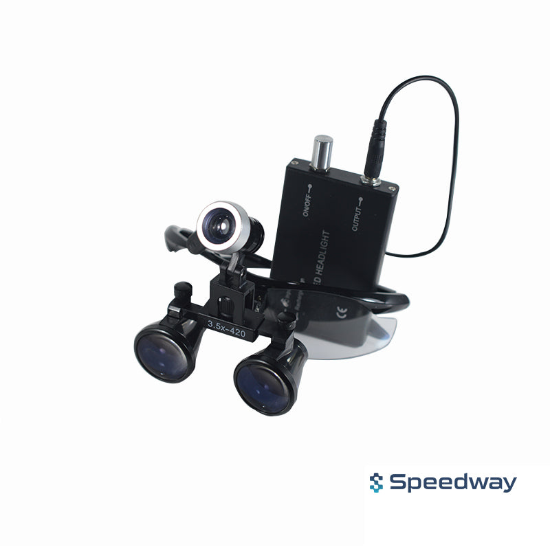 Speedway Loupe Operating 3.5x Loupe Sporty Frame with Light