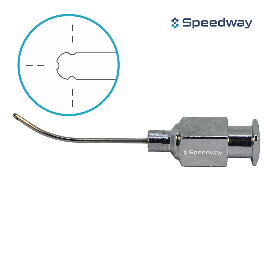 Subtenon (Triport) Anesthesia Cannula Curved Flattened Tip 21G x 25mm