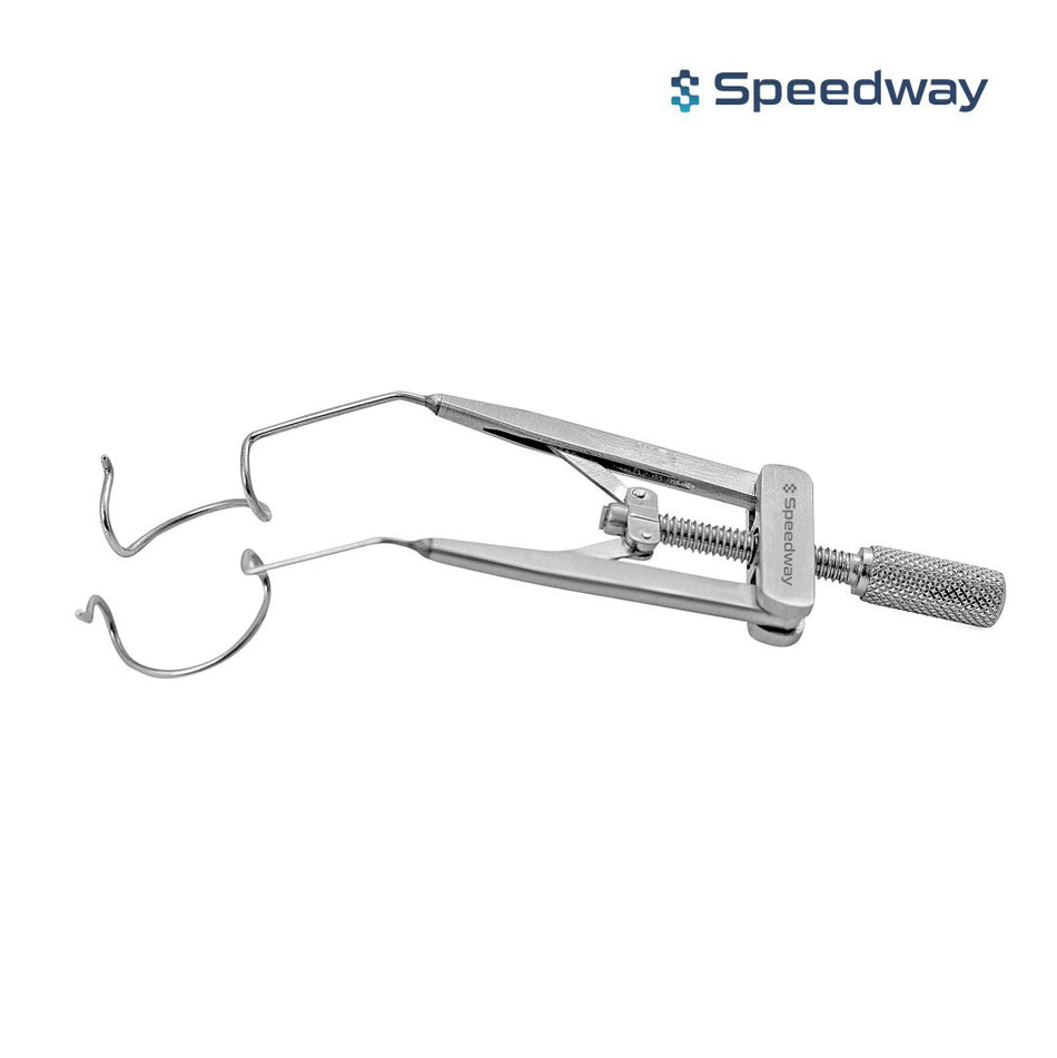 Lieberman Eye Speculum Fenestrated Blade (D) open blades