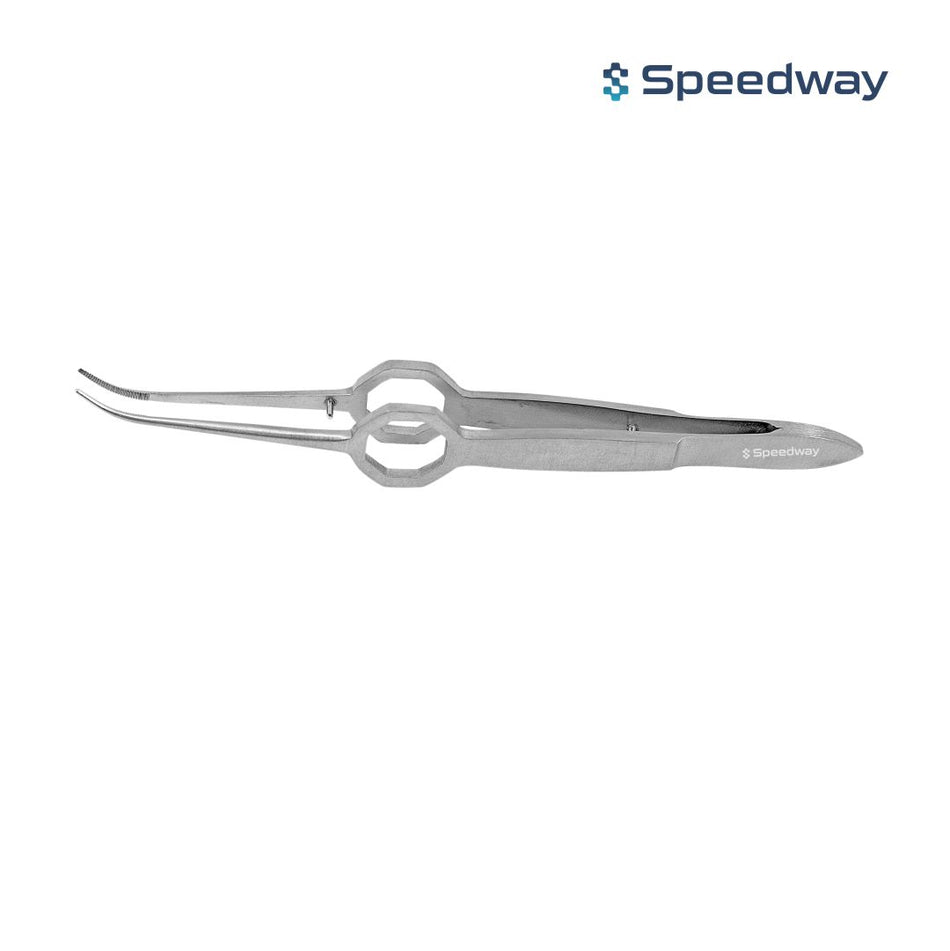 Foerester Forceps Serrated Curved