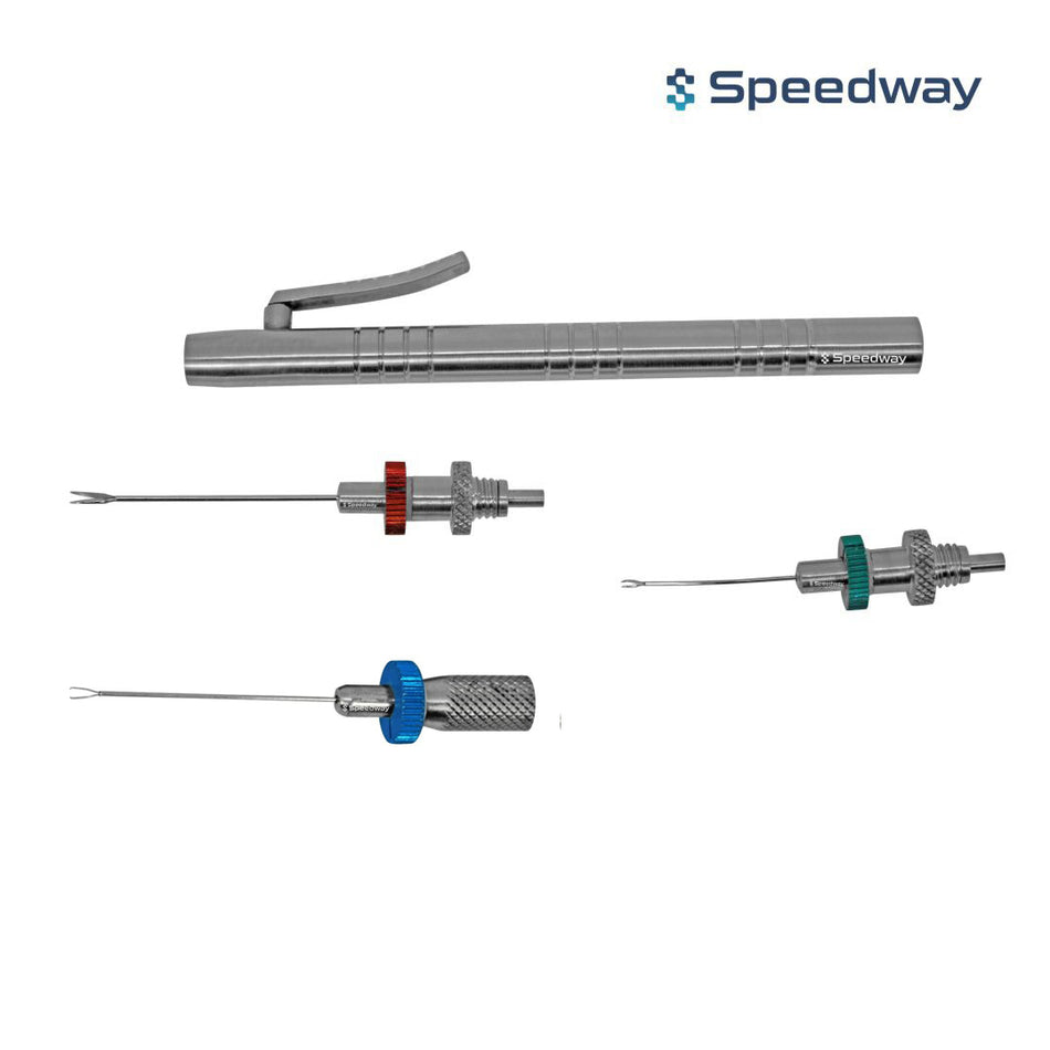 Speedway VR Instrument Set - 3 Rotatable Tips, Short Handle Grip